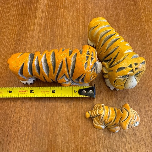 Artisania rinconada figurine Tiger Family 4 Pieces Retired - Picture 5 of 16
